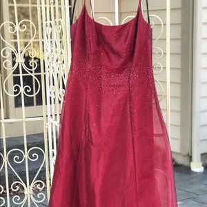 Betsy & Adam By Jaslene Formal Burgundy Dress 10
